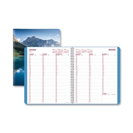 Rediformof Brownline, MOUNTAINS WEEKLY APPOINTMENT BOOK, 11 X 8.5, BLUE/GREEN/BLACK, 2021 CB950G04